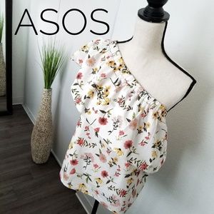 ASOS Cotton One Shoulder in Floral NWOT